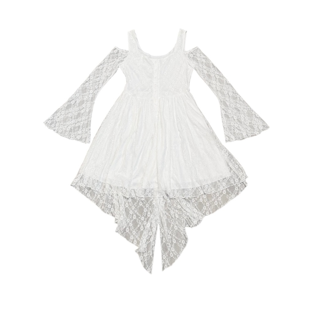 Off shoulder gothic white lace dress